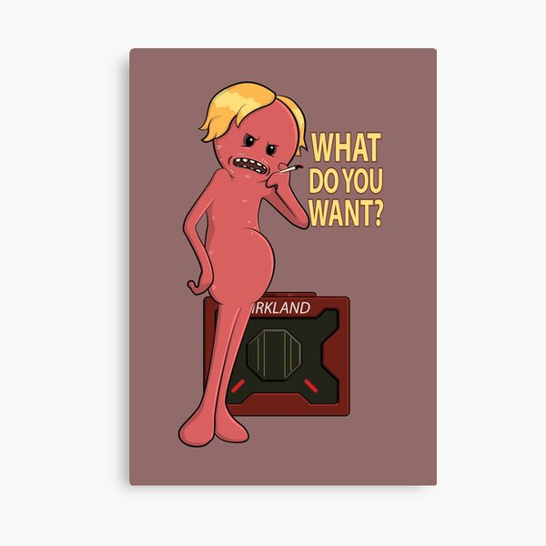Rick and Morty Kirkland Brand Red Mr Meeseeks Canvas Print