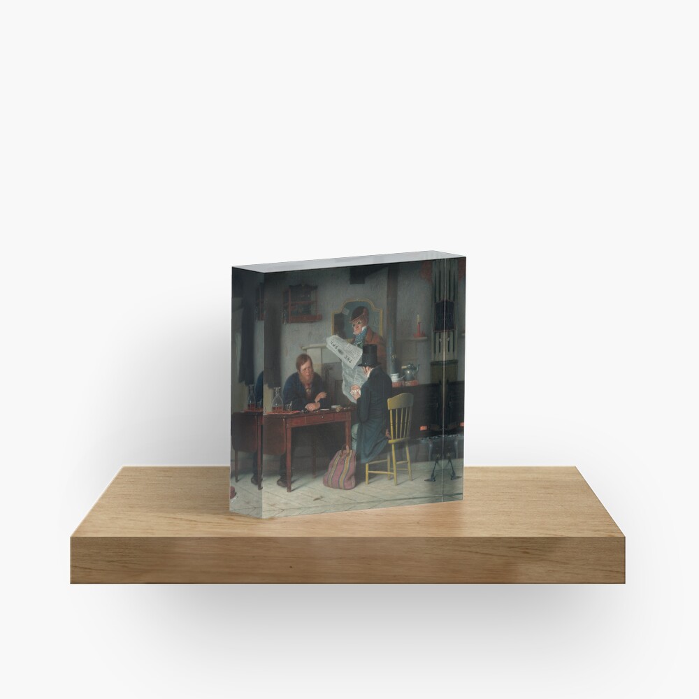 Waiting for the Stage Oil Painting by Richard Caton Woodville Acrylic Block
