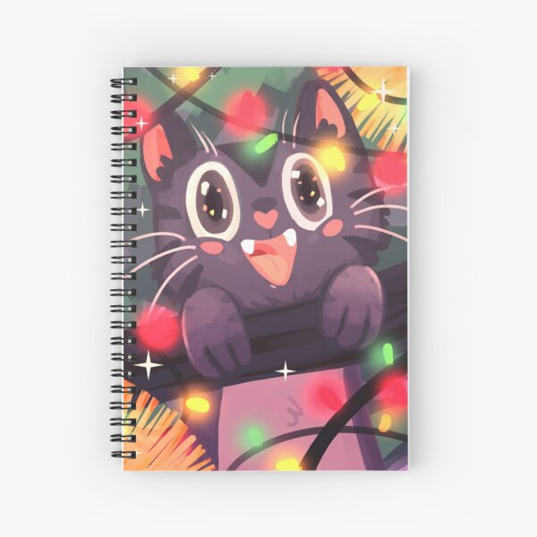 Meowy Christmas Spiral Notebook