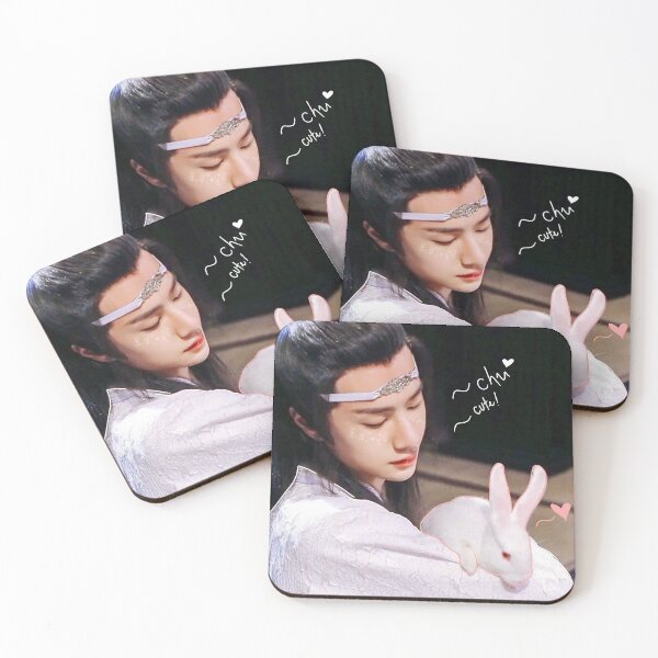 Item preview, Lan Zhan Holding Bunny Sticker designed and sold by purelyasiashop.