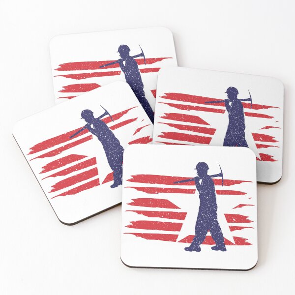 Item preview, Patriotic Miner  with American flag for Fourth of July ( 4th of July /Independence Day), Veteran's Day, Memorial Day designed and sold by silhouettequeen.