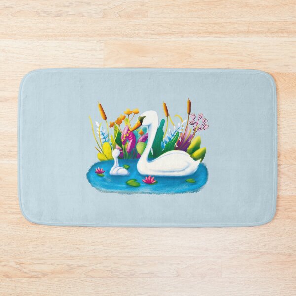 Item preview, Baby swan and mother. Digital drawing designed and sold by Jelena Slijepcevic.