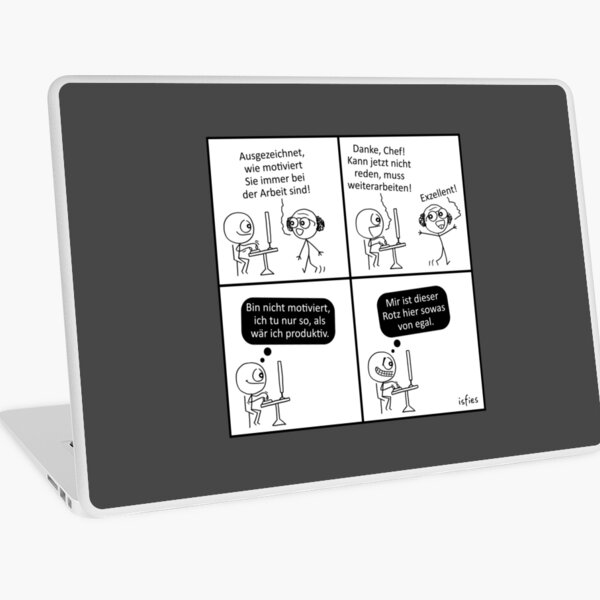 Arbeitsmoral Laptop Folie