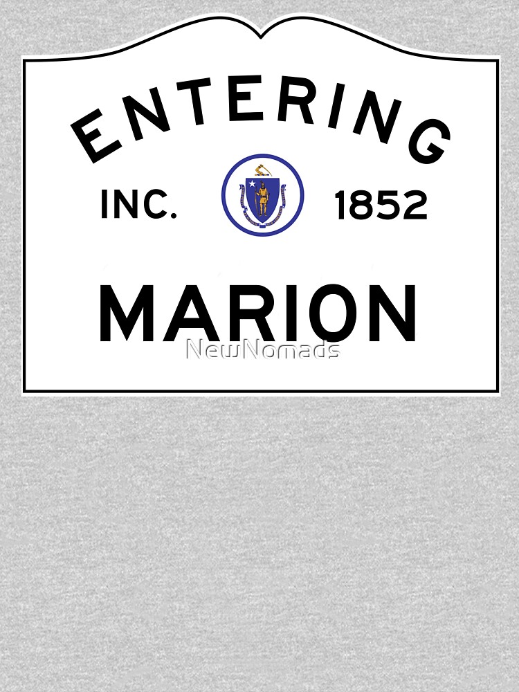 Entering Marion Massachusetts - Commonwealth of Massachusetts Road Sign by NewNomads