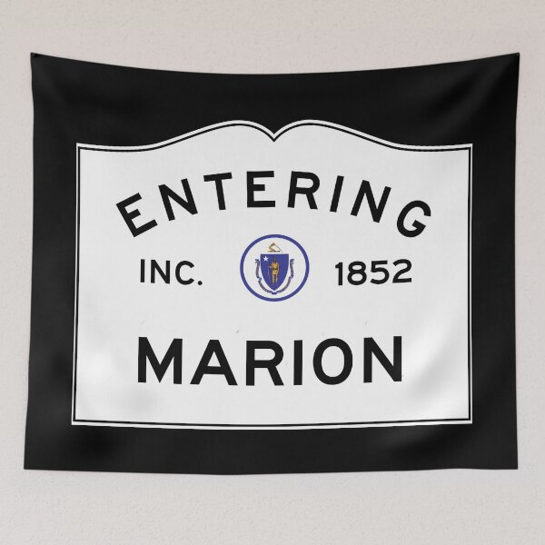 Aperçu de l'œuvre Entrer dans Marion Massachusetts - Panneau de signalisation du Commonwealth du Massachusetts créée et vendue par NewNomads.