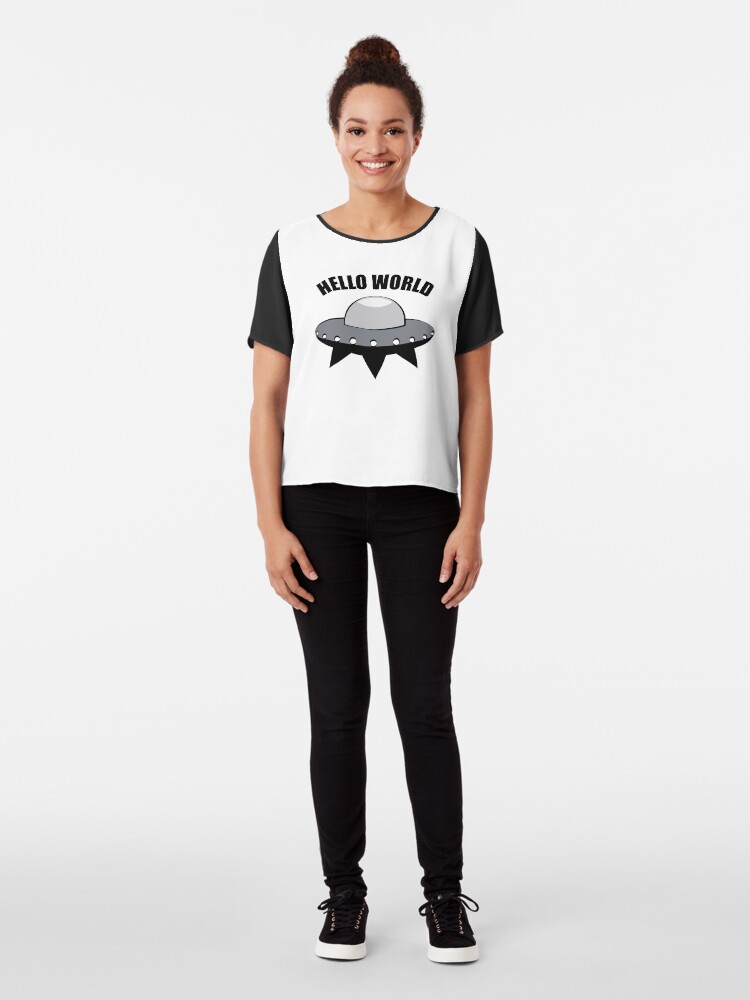 Alternate view of Hello World Chiffon Top