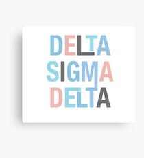Delta Sigma Delta Modern Lines Multicolor Canvas Print