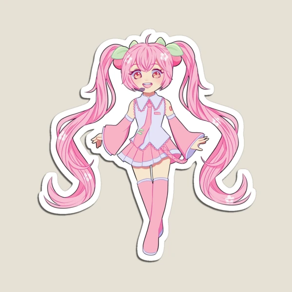 miku figure Magnet for Sale by dontkillspiders