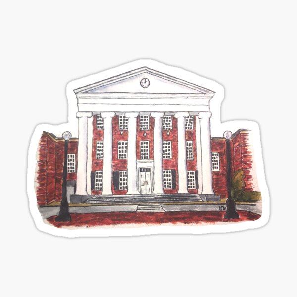 Watercolor University of Mississippi Lyceum- Ole Miss Rebels Sticker
