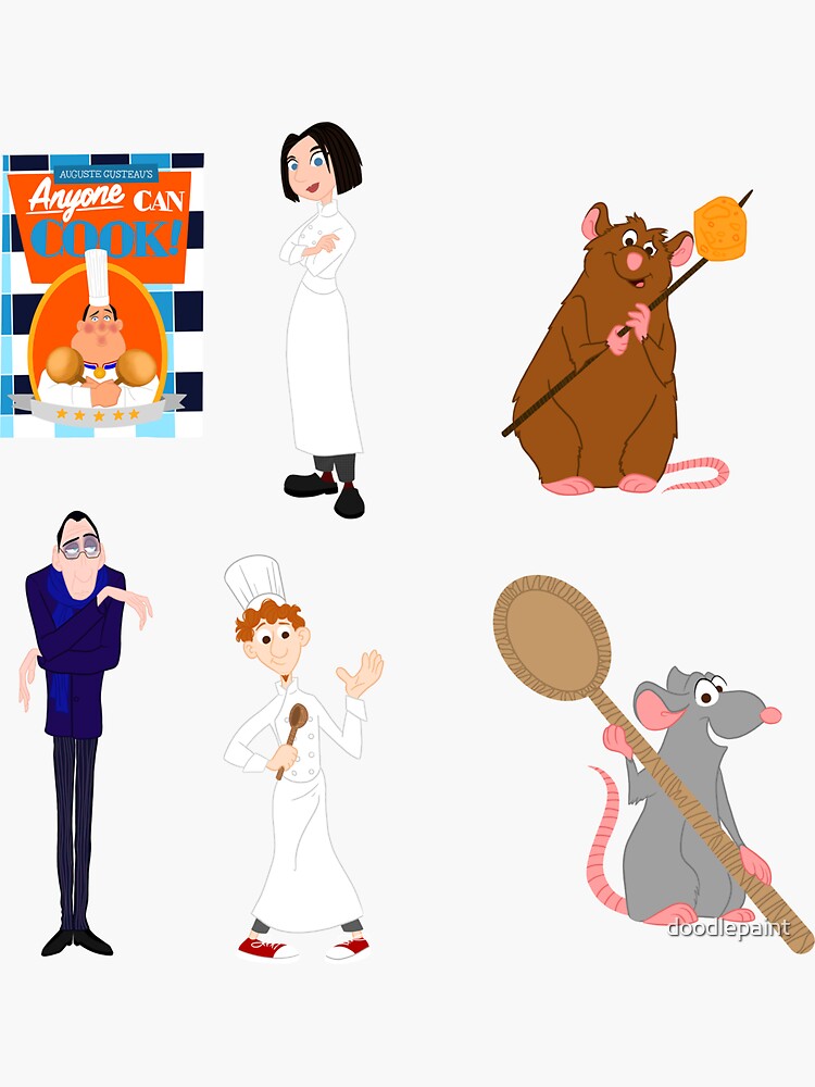 "Anyone Can Cook Sticker Bundle" Sticker for Sale by doodlepaint