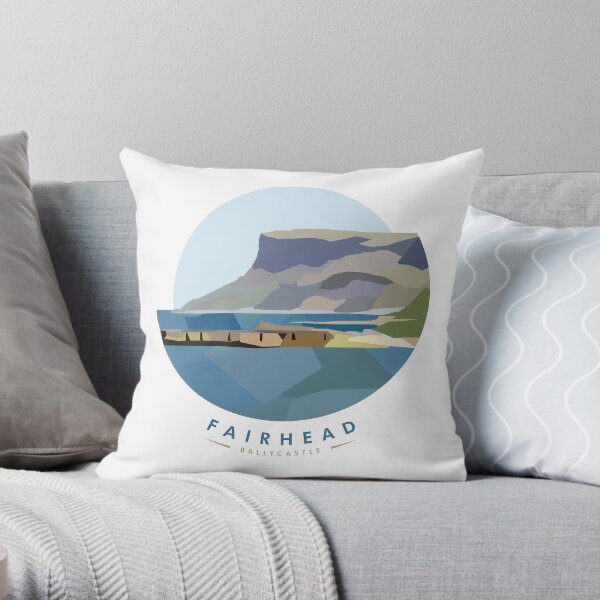 Fairhead, Northern Ireland Throw Pillow