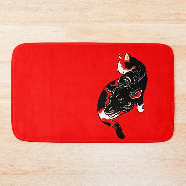 Item preview, Antique Japanese Woodblock Print Cat with Tattoos designed and sold by Epitome Girl.