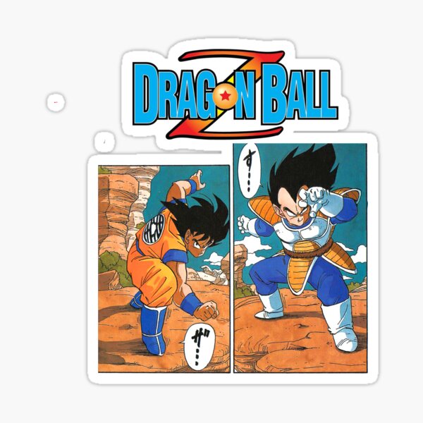 Goku Vs Vegeta Comic Stickers | Redbubble