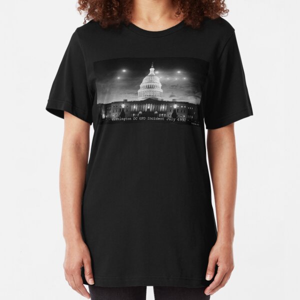 Washington DC UFO Flap Slim Fit T-Shirt