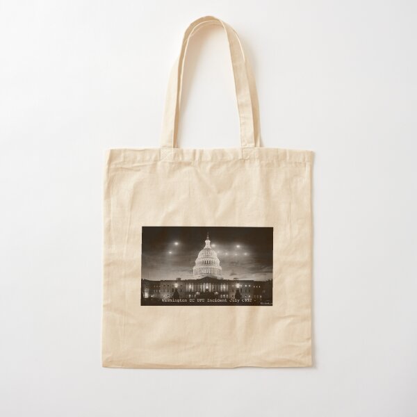 Washington DC UFO Flap Cotton Tote Bag