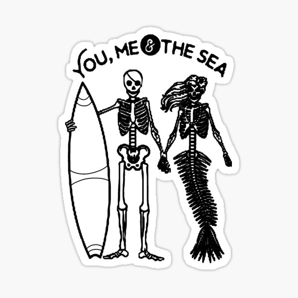 You, me & the sea Sticker