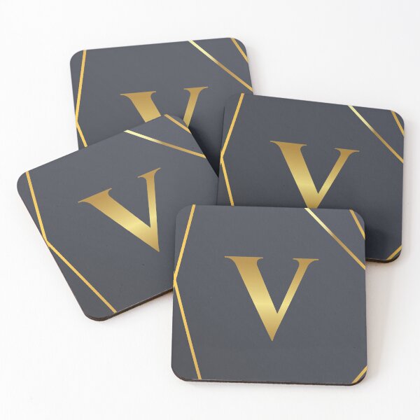 Item preview, Marble Monogram Gold V  designed and sold by meedTee.