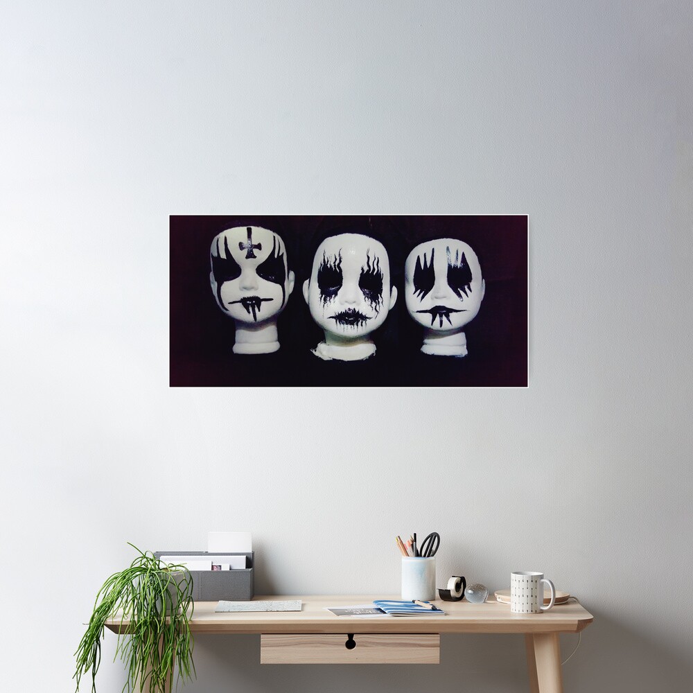 Corpse Paint Black Metal Doll Heads ~ Lady Scream Poster
