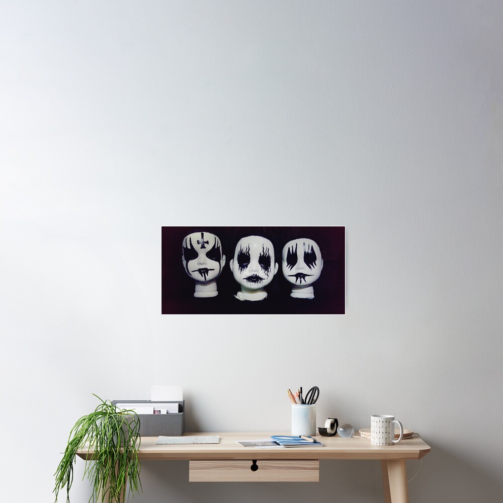 Corpse Paint Black Metal Doll Heads ~ Lady Scream Poster