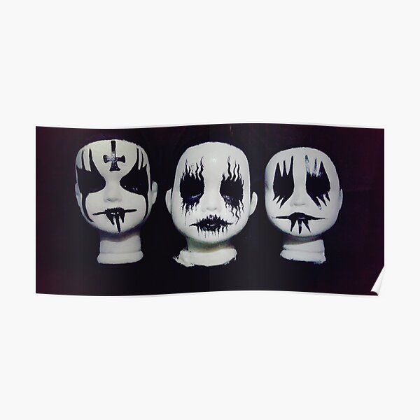Corpse Paint Black Metal Doll Heads ~ Lady Scream Poster