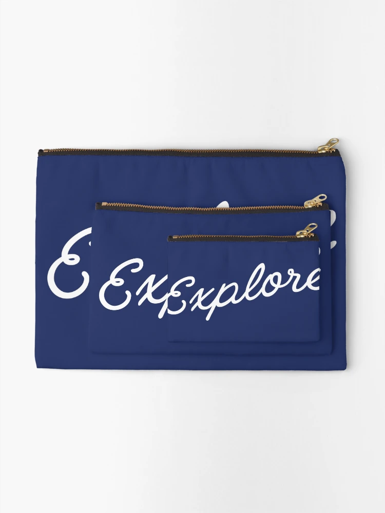 Thumbnail 2 of 4, Zipper Pouch, Explore Script designed and sold by npdstudio.