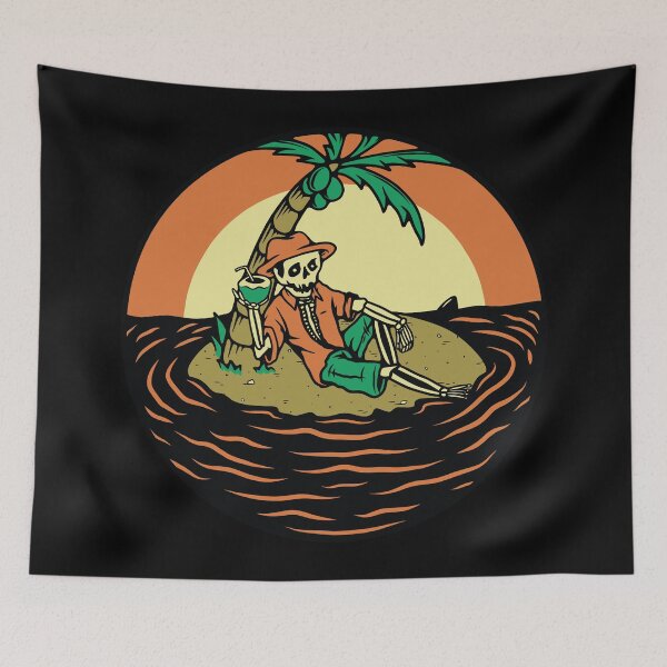 Item preview, Skeleton on the Beach designed and sold by HawaiianHorror.