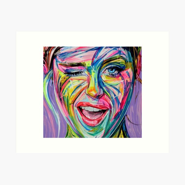 Item preview, Oil paintings of a winking woman made by Raphael Laventure amazing street artist. designed and sold by juneggg.