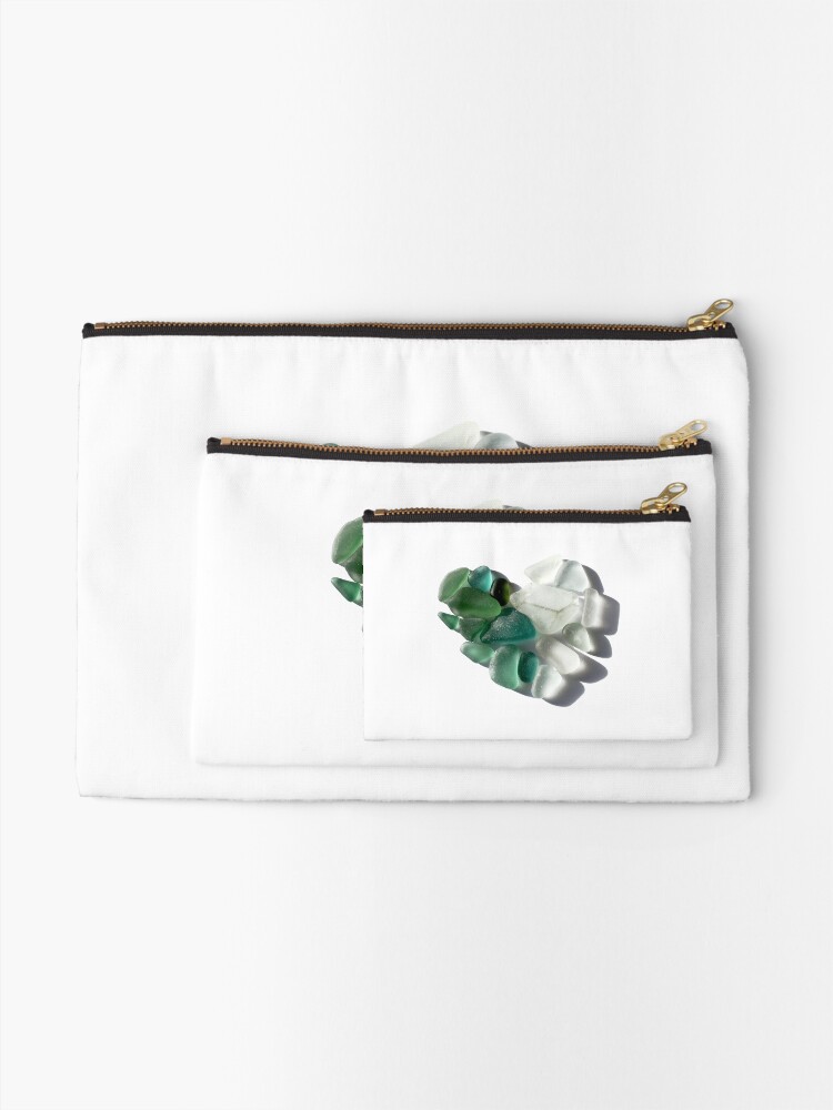 Alternate view of heart of Glass Zipper Pouch