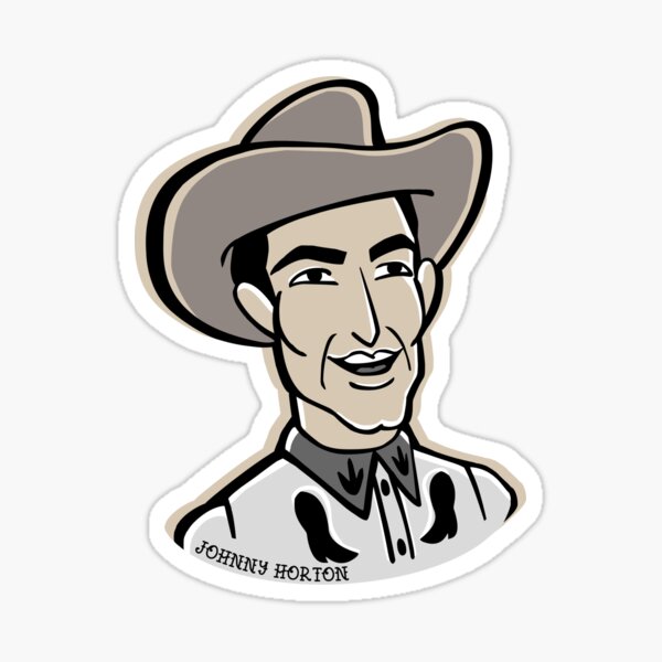 Johnny Horton cartoon Sticker