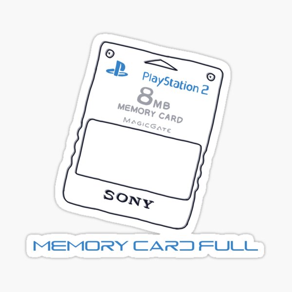 PS2 Memory Card  Sticker for Sale by queerbot