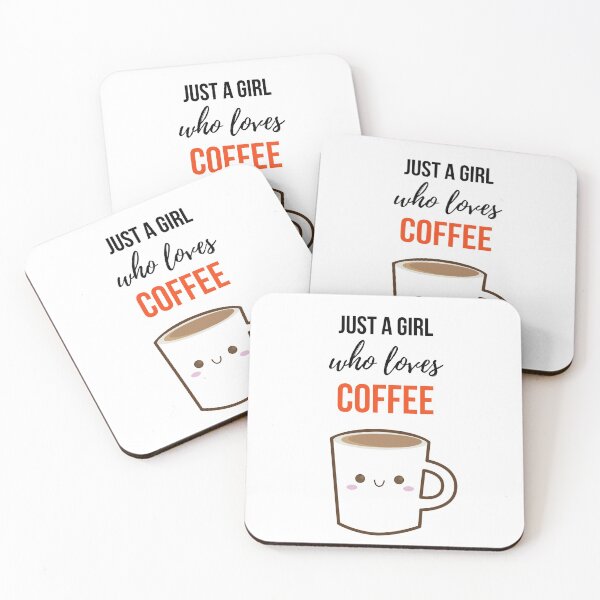 Item preview, Just A Girl Who Loves Coffee designed and sold by PinkPandaPress.