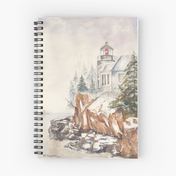 Item preview, "Holiday at Bass Harbor Head Lighthouse" designed and sold by thedocandcat.