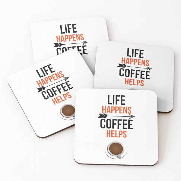 Item preview, Life Happens Coffee Helps designed and sold by PinkPandaPress.