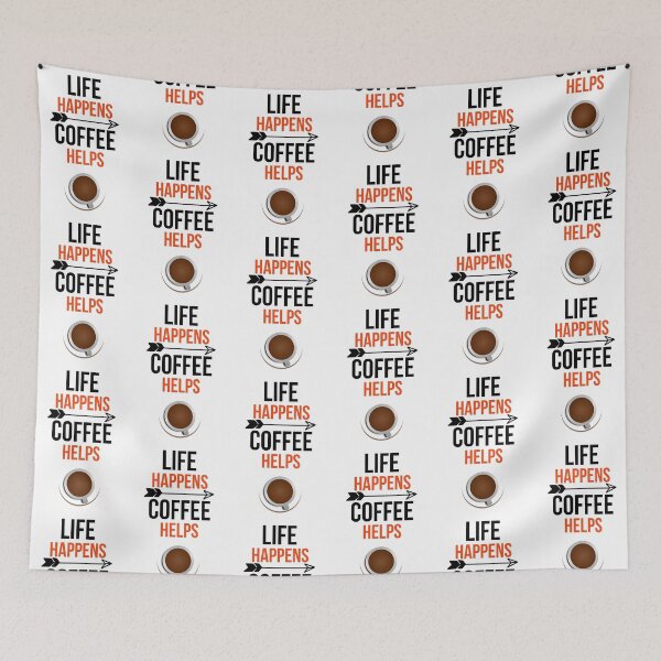 Item preview, Life Happens Coffee Helps designed and sold by PinkPandaPress.