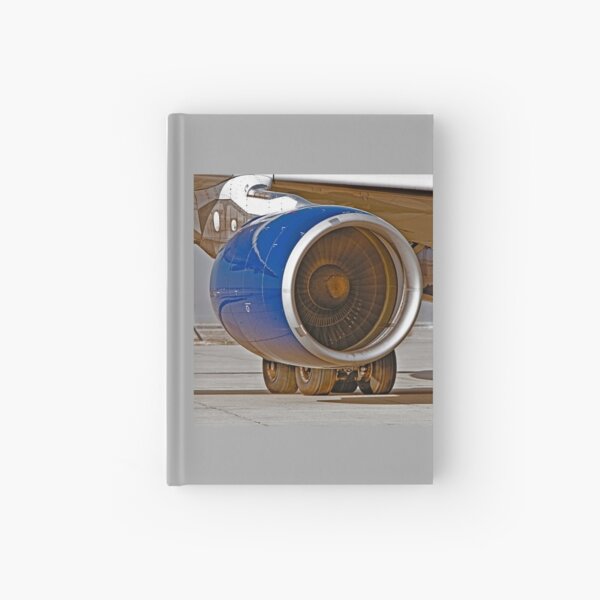Jet Engine Preparing for Take Off - Fresno, California Hardcover Journal