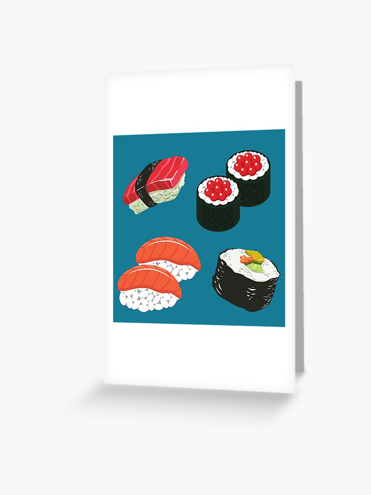 Sushi Birthday Card - Sushi Lover Card - Sushi Greeting Card - Sushi Gifts  - Just Roll With It Zip Pouch