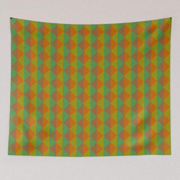 Item preview, Green and brown triangles pattern designed and sold by tetibright.