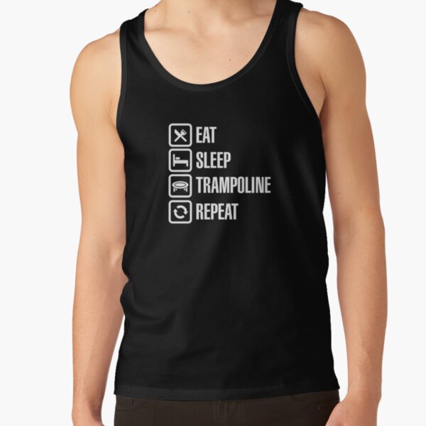 Item preview, Eat Sleep trampoline Repeat trampoline gymnastic trampolinist Women Kids trampolinist trampoline team gift idea designed and sold by LaundryFactory.