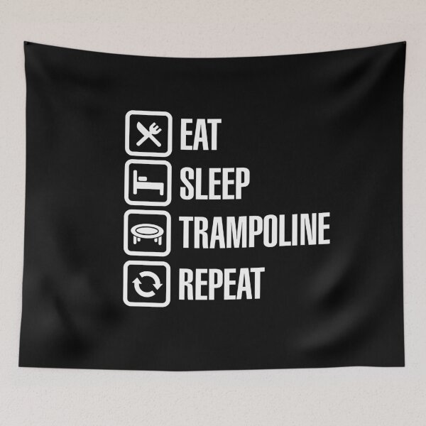 Item preview, Eat Sleep trampoline Repeat trampoline gymnastic trampolinist Women Kids trampolinist trampoline team gift idea designed and sold by LaundryFactory.