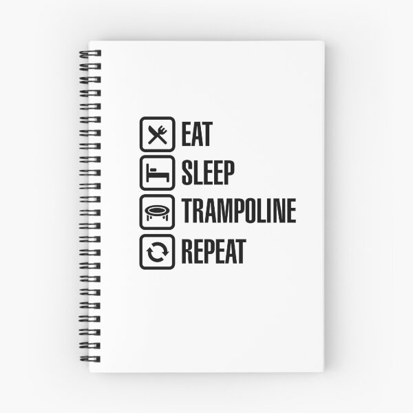 Item preview,  Eat Sleep Repeat funny trampoline gymnastic trampolining Jumping trampolining trampoline team gift idea designed and sold by LaundryFactory.
