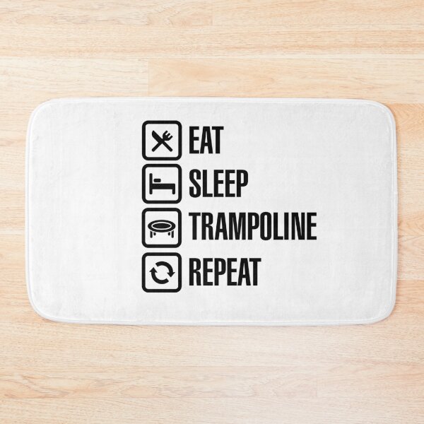 Item preview,  Eat Sleep Repeat funny trampoline gymnastic trampolining Jumping trampolining trampoline team gift idea designed and sold by LaundryFactory.