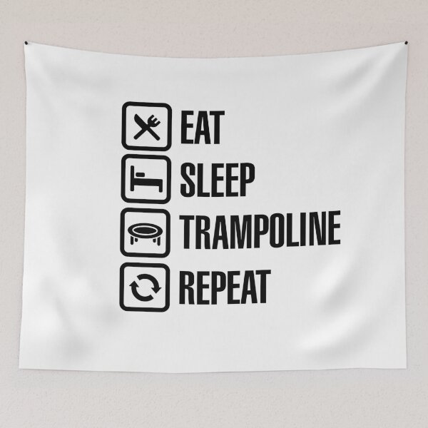 Item preview,  Eat Sleep Repeat funny trampoline gymnastic trampolining Jumping trampolining trampoline team gift idea designed and sold by LaundryFactory.