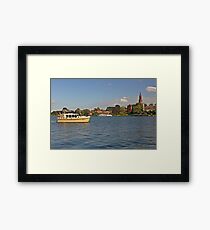 MVP104 Boating at Malchow, Germany. Framed Print
