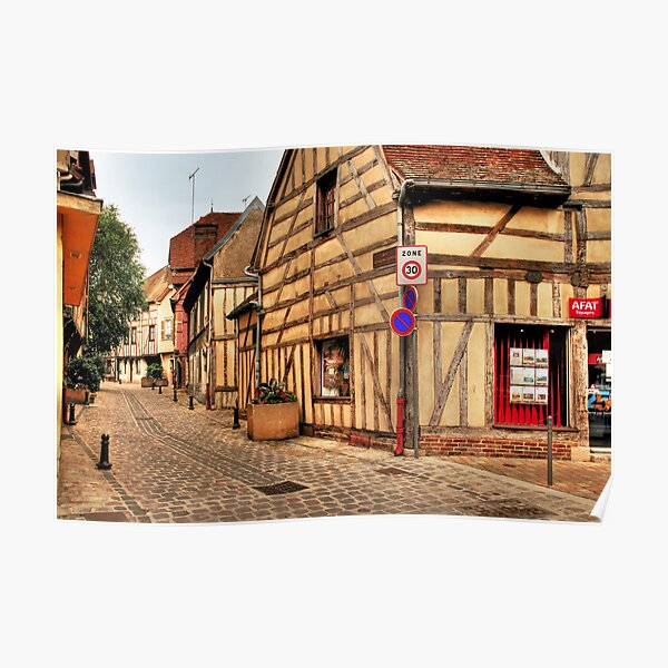Street in Troyes Poster