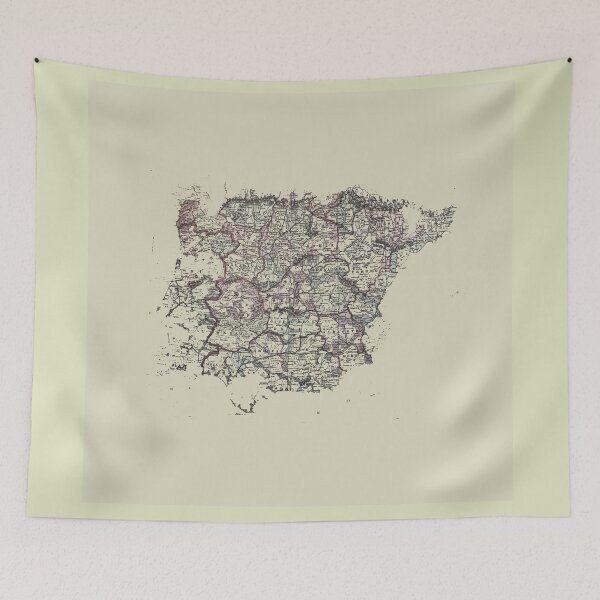 Item preview, Spain antique map mottled faded digitally modified designed and sold by djrunnels.