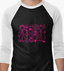 Children Pink Graphic Design Men's Baseball ¾ T-Shirt