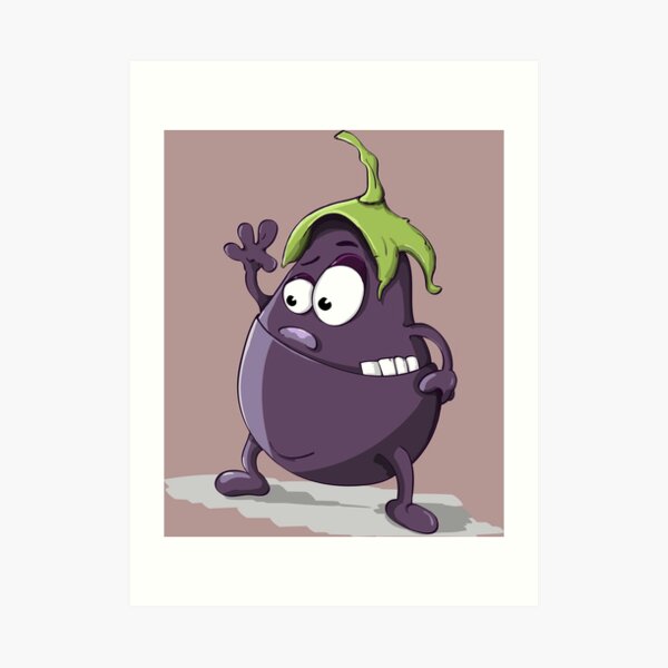 Funny Eggplant Art Prints | Redbubble