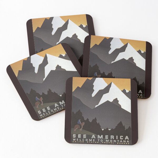 Item preview, Vintage Montana Travel Poster designed and sold by norah1579.