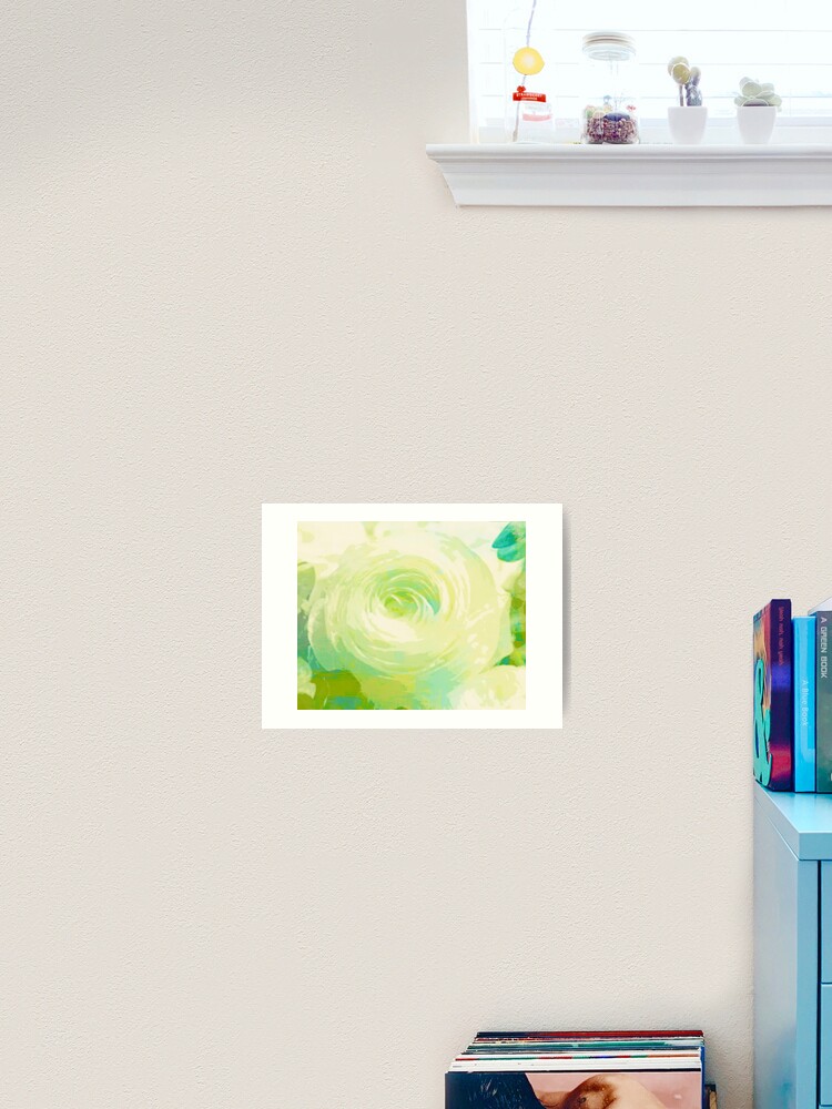 Thumbnail 1 of 3, Art Print, White Rose - Digital Art designed and sold by avalonmedia.