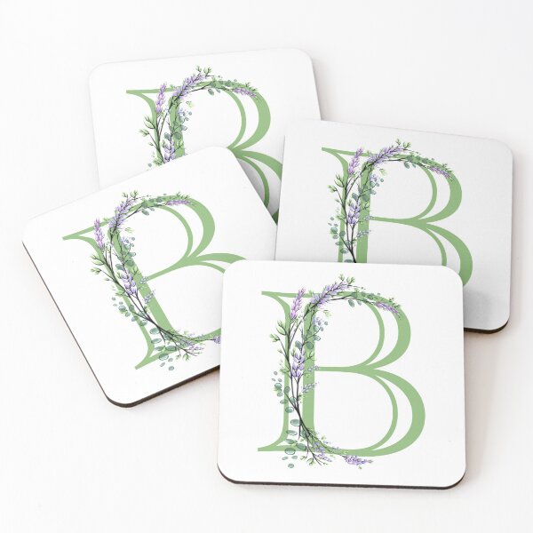 Item preview,  The letter “B” | romantic Eucalyptus and Lavender floral illustration | floral Monograms designed and sold by hollycooper.